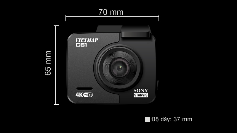 Camera H&agrave;nh Tr&igrave;nh Vietmap C61 Đen